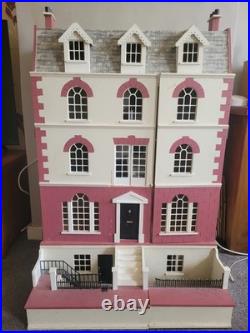 112 Scale Wooden Beeches Georgian-style Dolls House Inc basement. Unfinished