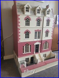 112 Scale Wooden Beeches Georgian-style Dolls House Inc basement. Unfinished