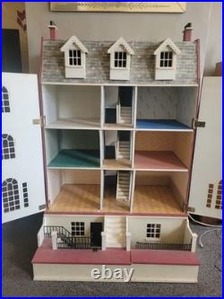 112 Scale Wooden Beeches Georgian-style Dolls House Inc basement. Unfinished