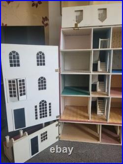 112 Scale Wooden Beeches Georgian-style Dolls House Inc basement. Unfinished