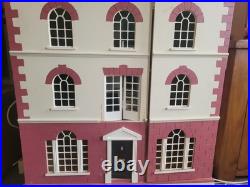 112 Scale Wooden Beeches Georgian-style Dolls House Inc basement. Unfinished