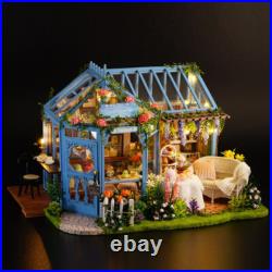 124 Kids DIY Handcraft Project Wooden Miniature Dolls House Garden Shop