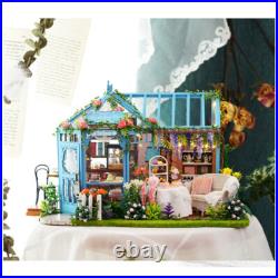 124 Kids DIY Handcraft Project Wooden Miniature Dolls House Garden Shop