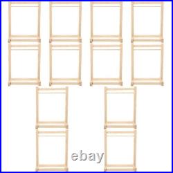 12 Pieces Doll Hanger Wooden Baby Miniature Dolls Toy House Furniture