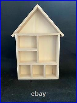 15 Children's wooden doll house storage display unit with 7 compartments New