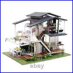 1Set 3D Miniature Doll House Cabin Furniture Kits for Kids Festival Gift