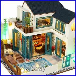 1/24 DIY Wooden LED Dolls House Apartment Kits Valentine's Day Gift Craft