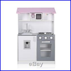 2in1 Wooden Kitchen Doll House Kids Pretend Role Play Toy Miniature Baby Vivo