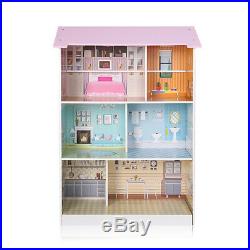 2in1 Wooden Kitchen Doll House Kids Pretend Role Play Toy Miniature Baby Vivo
