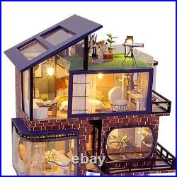 3D DIY Doll House WOODen Assembly Dollhouse Toy Bedroom