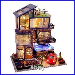 3D Wooden Assembly Dollhouse Toy Bedroom Bathroom Furniture