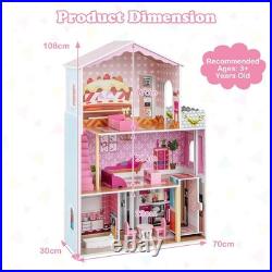 3-Storey Wooden Dollhouse for Kids 3-Storey Wooden Dollhouse for Kids