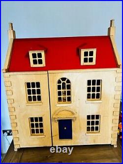 3 Storey Wooden Dolls House With Furniture