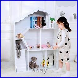 3 Tier Wooden Bookcase for Kids Bookshelf Doll house Children Toy Organiser Rack