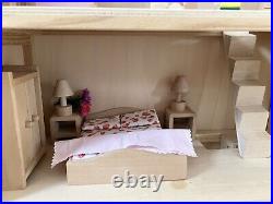 4 Storey 7 Rooms Complete Classic Wooden Dolls House With 93 Accessories