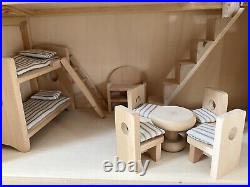 4 Storey 7 Rooms Complete Classic Wooden Dolls House With 93 Accessories