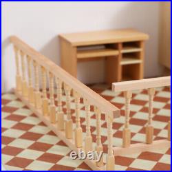 5 Pack Dolls House Banister Rail Wooden Handrail Dollhouse Miniature