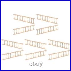 5 Pack Dolls House Banister Rail Wooden Handrail Dollhouse Miniature