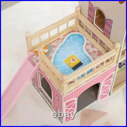 AIYAPLAY Dolls House with 13 Pieces Wooden Furniture and Accessories