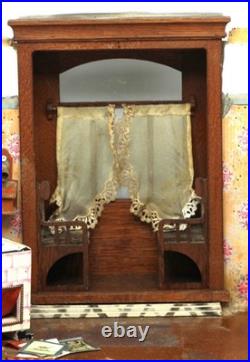 ANTIQUE DOLLHOUSE with BAYON Dolls Living Room Art Nouveau Balustrade 1905
