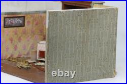 ANTIQUE DOLLHOUSE with BAYON Dolls Living Room Art Nouveau Balustrade 1905