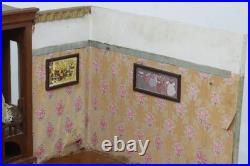 ANTIQUE DOLLHOUSE with BAYON Dolls Living Room Art Nouveau Balustrade 1905