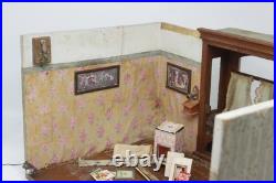 ANTIQUE DOLLHOUSE with BAYON Dolls Living Room Art Nouveau Balustrade 1905