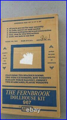 ARTPLY Fernbrook 967 WOODEN DOLLHOUSE Kit NIB