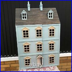 All New Some Still Boxed Vintage 4 Story Wooden Dolls House and Accessories