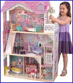 Annabelle Wooden Dolls House with Furniture and Accessories Included, 3 Storey P