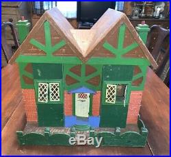 Antique Cottage Style Wooden Dollhouse with Multi-Peak Roof, 15