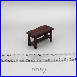 Antique Dolls House German Red Stained Wooden Dolls House Furniture