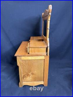 Antique Eastlake Victorian Oak Miniature Doll Dresser with Mirror Salesman Sample