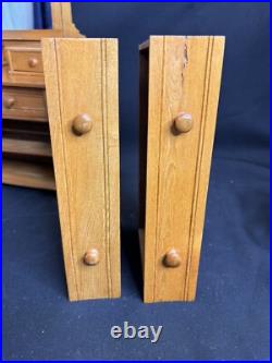 Antique Eastlake Victorian Oak Miniature Doll Dresser with Mirror Salesman Sample