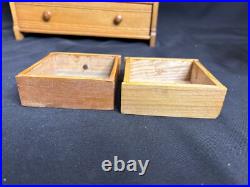 Antique Eastlake Victorian Oak Miniature Doll Dresser with Mirror Salesman Sample