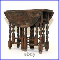Antique English Dollhouse Gateleg Table Walnut D. 18.0cm H. 14.3cm Antique English Dollhouse Gateleg Table Walnut D. 18.0cm H. 14.3cm