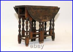 Antique English Dollhouse Gateleg Table Walnut D. 18.0cm H. 14.3cm Antique English Dollhouse Gateleg Table Walnut D. 18.0cm H. 14.3cm