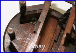 Antique English Dollhouse Gateleg Table Walnut D. 18.0cm H. 14.3cm Antique English Dollhouse Gateleg Table Walnut D. 18.0cm H. 14.3cm