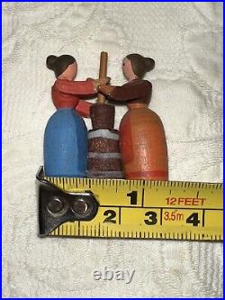 Antique German Erzgebirge Hand Carved Figurine Doll house Size