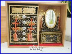 Antique Hina Tool Wooden Makie Marriage Tool Sekku Miniature Display