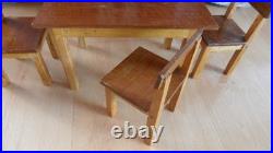 Antique Kitchen Furniture Dollhouse Kitchen Buffet Table and 3 Chairs