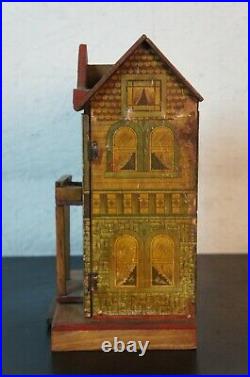 Antique Rufus Bliss Wooden Lithograph Two Story Victorian Doll House 13