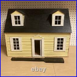 Antique USA 24x17x17 Large Toy Wood Wooden 4 Room 2 Story Dollhouse