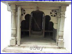 Antique Wooden Temple Model House Indian Doll House Architectural Carved Rare 2