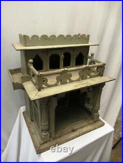 Antique Wooden Temple Model House Indian Doll House Architectural Carved Rare 2