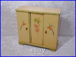 Antique wooden toy wardrobe for dollhouse dollhouse vintage handmade Antique wooden toy wardrobe for dollhouse dollhouse vintage handmade