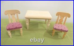 BODO HENNIG DOLLHOUSE FURNITURE and DOLLHOUSE CASE made of WOODEN with GLASS PANEL