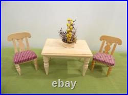 BODO HENNIG DOLLHOUSE FURNITURE and DOLLHOUSE CASE made of WOODEN with GLASS PANEL