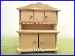 BODO HENNIG DOLLHOUSE FURNITURE and DOLLHOUSE CASE made of WOODEN with GLASS PANEL