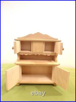 BODO HENNIG DOLLHOUSE FURNITURE and DOLLHOUSE CASE made of WOODEN with GLASS PANEL